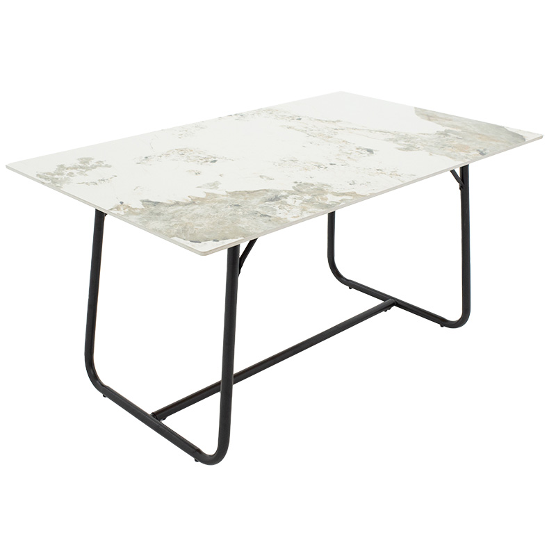 Τραπέζι Revello pakoworld sintered stone λευκό μαρμάρου-μαύρο 150x90x75εκ Τραπέζι Revello pakoworld sintered stone λευκό μαρμάρου-μαύρο 150x90x75εκ