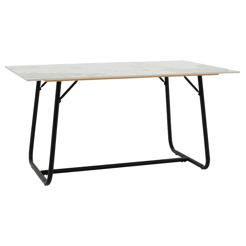 Τραπέζι Revello pakoworld sintered stone λευκό μαρμάρου-μαύρο 150x90x75εκ Τραπέζι Revello pakoworld sintered stone λευκό μαρμάρου-μαύρο 150x90x75εκ