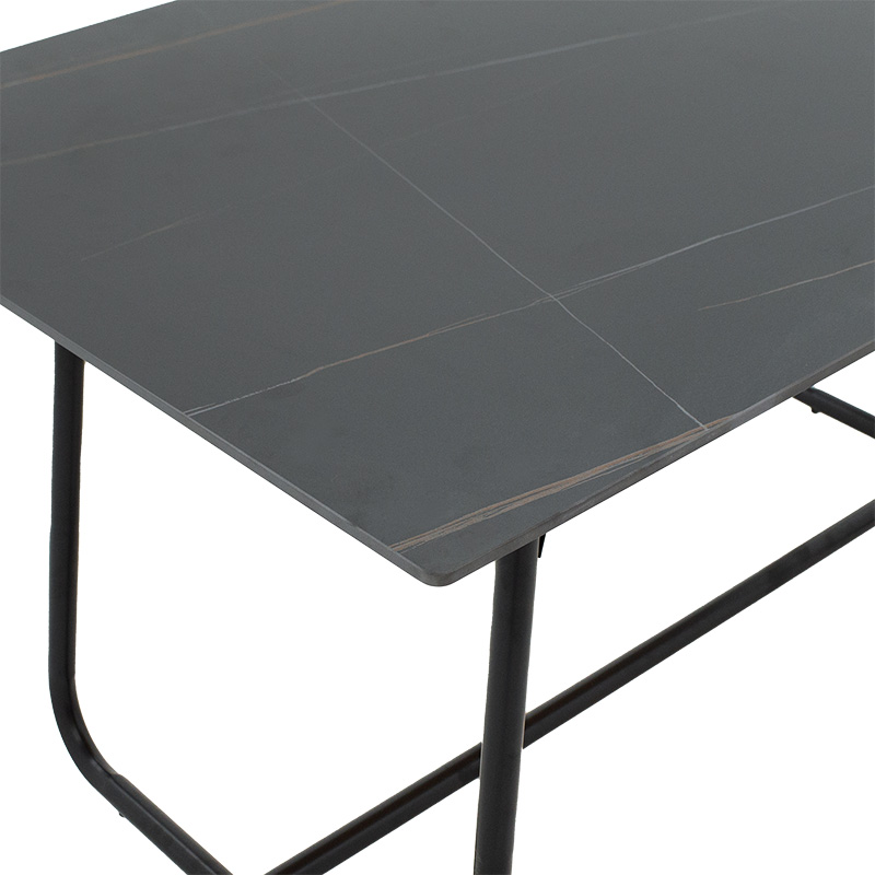 Τραπέζι Revello pakoworld sintered stone μαύρο μαρμάρου-μαύρο 150x90x75εκ Τραπέζι Revello pakoworld sintered stone μαύρο μαρμάρου-μαύρο 150x90x75εκ