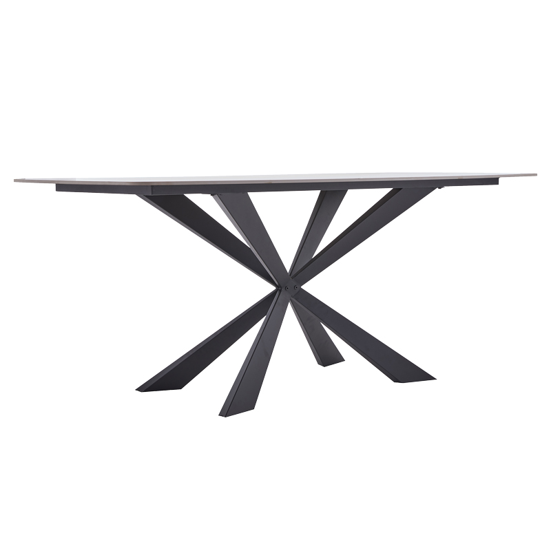 Τραπέζι Viano pakoworld sintered stone ανοιχτό γκρι-μαύρο 180x85x76εκ Τραπέζι Viano pakoworld sintered stone ανοιχτό γκρι-μαύρο 180x85x76εκ