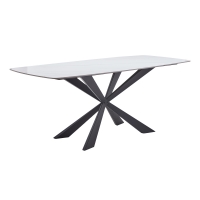 Τραπέζι Viano pakoworld sintered stone ανοιχτό γκρι-μαύρο 180x85x76εκ Τραπέζι Viano pakoworld sintered stone ανοιχτό γκρι-μαύρο 180x85x76εκ