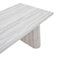 Τραπέζι Loozir pakoworld mdf σε απόχρωση λευκό μαρμάρου 180x90x75εκ Τραπέζι Loozir pakoworld mdf σε απόχρωση λευκό μαρμάρου 180x90x75εκ