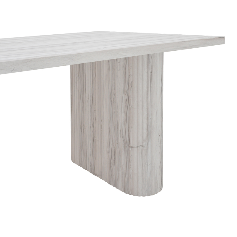 Τραπέζι Loozir pakoworld mdf σε απόχρωση λευκό μαρμάρου 180x90x75εκ Τραπέζι Loozir pakoworld mdf σε απόχρωση λευκό μαρμάρου 180x90x75εκ