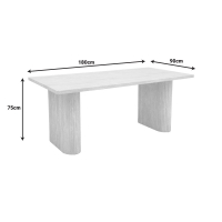 Τραπέζι Loozir pakoworld mdf σε απόχρωση λευκό μαρμάρου 180x90x75εκ Τραπέζι Loozir pakoworld mdf σε απόχρωση λευκό μαρμάρου 180x90x75εκ