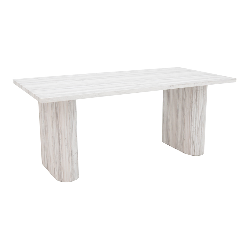 Τραπέζι Loozir pakoworld mdf σε απόχρωση λευκό μαρμάρου 180x90x75εκ Τραπέζι Loozir pakoworld mdf σε απόχρωση λευκό μαρμάρου 180x90x75εκ