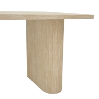 Τραπέζι Loozir pakoworld mdf σε λευκή όψη τραβερτίνας 180x90x75εκ Τραπέζι Loozir pakoworld mdf σε λευκή όψη τραβερτίνας 180x90x75εκ