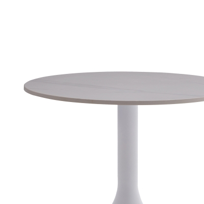 Βοηθητικό τραπέζι Fabron Inart λευκό sintered stone Φ50x52εκ Βοηθητικό τραπέζι Fabron Inart λευκό sintered stone Φ50x52εκ