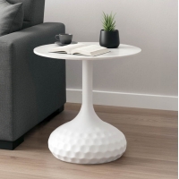 Βοηθητικό τραπέζι Fabron Inart λευκό sintered stone Φ50x52εκ Βοηθητικό τραπέζι Fabron Inart λευκό sintered stone Φ50x52εκ