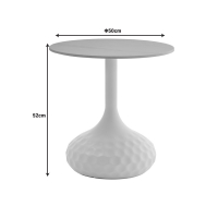 Βοηθητικό τραπέζι Fabron Inart λευκό sintered stone Φ50x52εκ Βοηθητικό τραπέζι Fabron Inart λευκό sintered stone Φ50x52εκ
