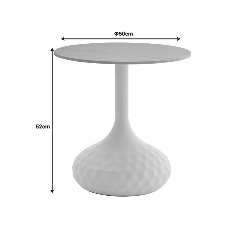 Βοηθητικό τραπέζι Fabron Inart μαύρο sintered stone Φ50x52εκ Βοηθητικό τραπέζι Fabron Inart μαύρο sintered stone Φ50x52εκ