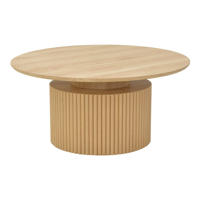 Τραπέζι σαλονιού Opols pakoworld mdf σε φυσική απόχρωση Φ90x42εκ Τραπέζι σαλονιού Opols pakoworld mdf σε φυσική απόχρωση Φ90x42εκ