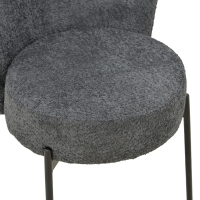 Καρέκλα Houlian pakoworld ανθρακί ύφασμα-πόδι μαύρο μέταλλο 44x66x89εκ