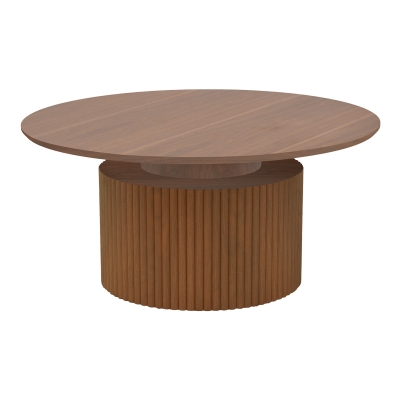 Τραπέζι σαλονιού Opols pakoworld mdf καρυδί Φ90x42εκ Τραπέζι σαλονιού Opols pakoworld mdf καρυδί Φ90x42εκ