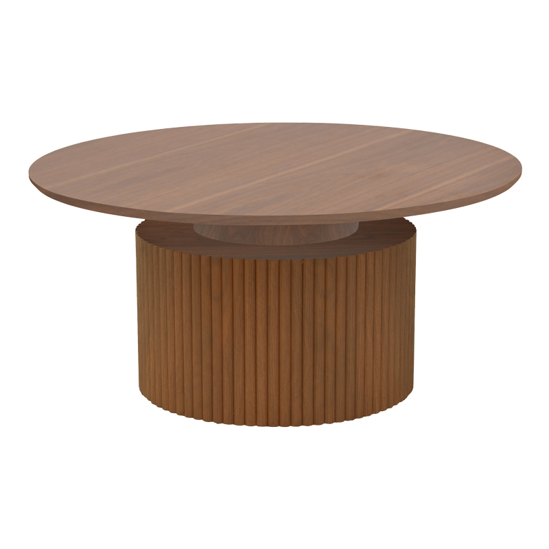 Τραπέζι σαλονιού Opols pakoworld mdf καρυδί Φ90x42εκ Τραπέζι σαλονιού Opols pakoworld mdf καρυδί Φ90x42εκ