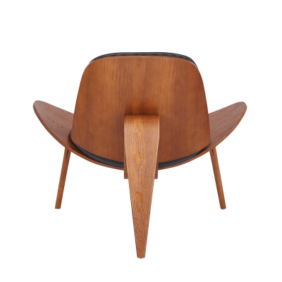 Πολυθρόνα Vilma pakoworld PU μαύρο- plywood καρυδί 90x73x75εκ Πολυθρόνα Vilma pakoworld PU μαύρο- plywood καρυδί 90x73x75εκ