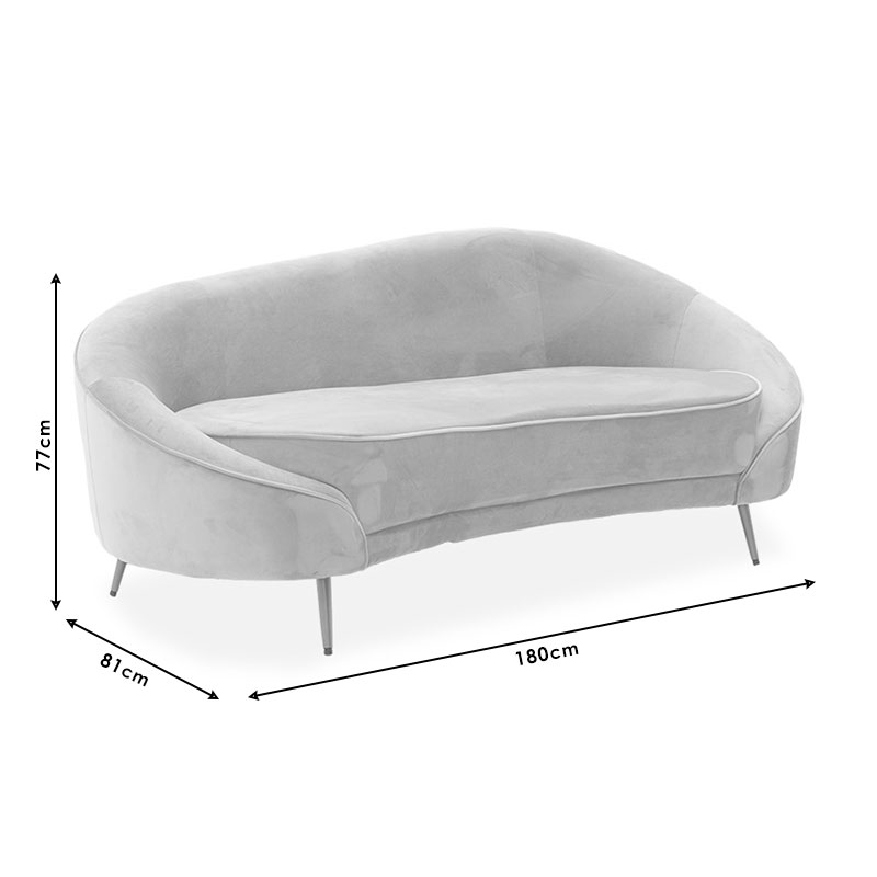 Καναπές 3θέσιος Amora pakoworld βελούδο μπεζ-χρυσό 180x81x77εκ Καναπές 3θέσιος Amora pakoworld βελούδο μπεζ-χρυσό 180x81x77εκ