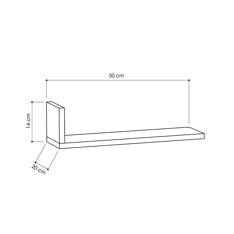 Ραφιέρα τοίχου L-Model pakoworld χρώμα λευκό 50x20x14εκ Ραφιέρα τοίχου L-Model pakoworld χρώμα λευκό 50x20x14εκ