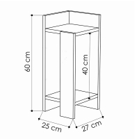 Κομοδίνο Immerse pakoworld σετ 2 τμχ. λευκό 27x25x60εκ Κομοδίνο Immerse pakoworld σετ 2 τμχ. λευκό 27x25x60εκ