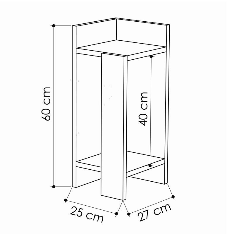 Κομοδίνο Immerse pakoworld σετ 2 τμχ. λευκό 27x25x60εκ Κομοδίνο Immerse pakoworld σετ 2 τμχ. λευκό 27x25x60εκ