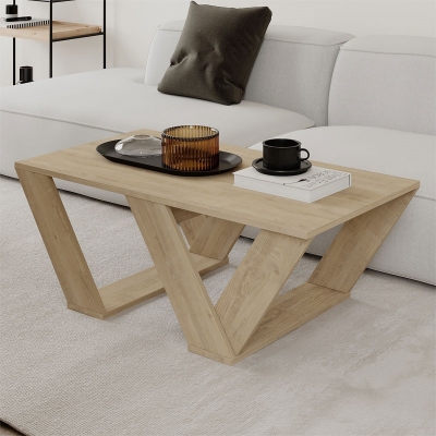 Τραπέζι σαλονιού Pipra pakoworld σε χρώμα φυσικό 110x60x40 Τραπέζι σαλονιού Pipra pakoworld σε χρώμα φυσικό 110x60x40