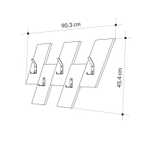 Κρεμάστρα τοίχου Livy pakoworld λευκό μελαμίνης 75.2x1.8x45.3εκ Κρεμάστρα τοίχου Livy pakoworld λευκό μελαμίνης 75.2x1.8x45.3εκ
