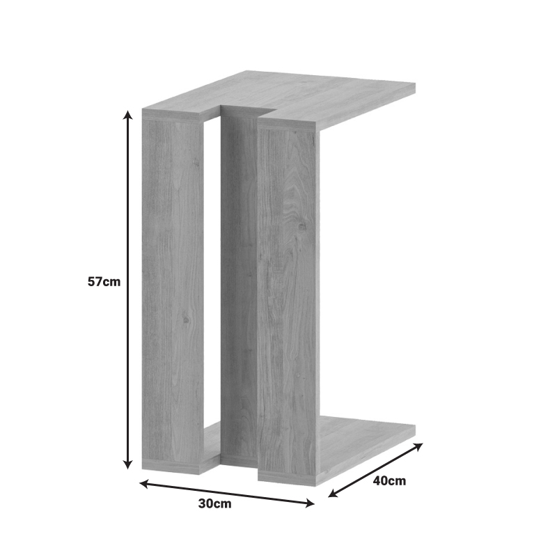 Βοηθητικό τραπέζι Muju pakoworld σε μόκα απόχρωση 40x30x57εκ Βοηθητικό τραπέζι Muju pakoworld σε μόκα απόχρωση 40x30x57εκ