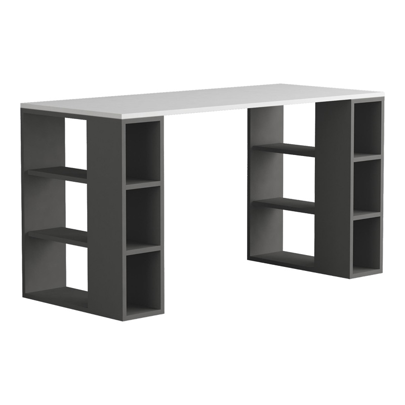Γραφείο Colmar pakoworld σε λευκή-ανθρακί απόχρωση 140x60x75εκ Γραφείο Colmar pakoworld σε λευκή-ανθρακί απόχρωση 140x60x75εκ