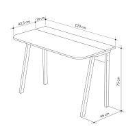 Γραφείο Malia pakoworld σε λευκή-φυσική απόχρωση 120x60.5x75εκ Γραφείο Malia pakoworld σε λευκή-φυσική απόχρωση 120x60.5x75εκ