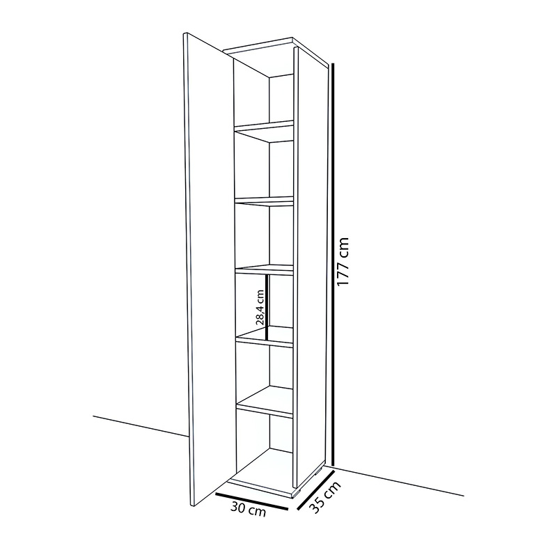 Στήλη Juan pakoworld λευκό 30x35x177εκ