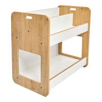 Ραφιέρα Dovere pakoworld φυσικό-λευκό mdf 56x34x55εκ Ραφιέρα Dovere pakoworld φυσικό-λευκό mdf 56x34x55εκ