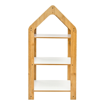 Ραφιέρα τ. Montessori Zoilen I pakoworld λευκό-φυσικό-μπλε mdf 50x30x100εκ Ραφιέρα τ. Montessori Zoilen I pakoworld λευκό-φυσικό-μπλε mdf 50x30x100εκ