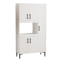 Ντουλάπια κουζίνας Defne pakoworld σε λευκή απόχρωση 89x37.5x160εκ