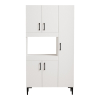 Ντουλάπια κουζίνας Defne pakoworld σε λευκή απόχρωση 89x37.5x160εκ