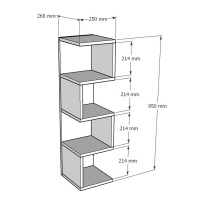 Ραφιέρα επιδαπέδια Pratel pakoworld σε oak απόχρωση 25x27x95εκ Ραφιέρα επιδαπέδια Pratel pakoworld σε oak απόχρωση 25x27x95εκ