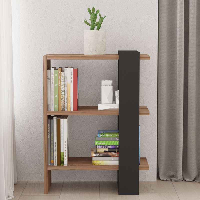 Βιβλιοθήκη Maverick pakoworld σε sonoma-ανθρακί απόχρωση 51,8x25x70εκ Βιβλιοθήκη Maverick pakoworld σε sonoma-ανθρακί απόχρωση 51,8x25x70εκ
