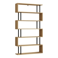 Βιβλιοθήκη Ziza pakoworld σε oak απόχρωση 90x22x162.6εκ Βιβλιοθήκη Ziza pakoworld σε oak απόχρωση 90x22x162.6εκ