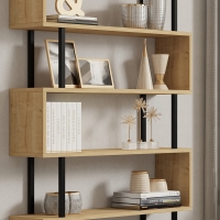Βιβλιοθήκη Ziza pakoworld σε oak απόχρωση 90x22x162.6εκ Βιβλιοθήκη Ziza pakoworld σε oak απόχρωση 90x22x162.6εκ