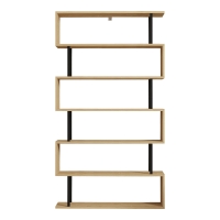 Βιβλιοθήκη Ziza pakoworld σε oak απόχρωση 90x22x162.6εκ Βιβλιοθήκη Ziza pakoworld σε oak απόχρωση 90x22x162.6εκ