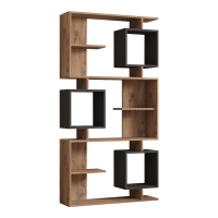Βιβλιοθήκη Cubix pakoworld σε sonoma-ανθρακί απόχρωση 90x24,6x171,90εκ Βιβλιοθήκη Cubix pakoworld σε sonoma-ανθρακί απόχρωση 90x24,6x171,90εκ