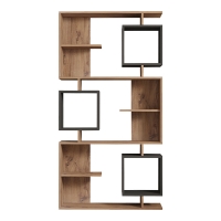 Βιβλιοθήκη Cubix pakoworld σε sonoma-ανθρακί απόχρωση 90x24,6x171,90εκ Βιβλιοθήκη Cubix pakoworld σε sonoma-ανθρακί απόχρωση 90x24,6x171,90εκ