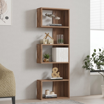 Βιβλιοθήκη Cascade pakoworld σε sonoma  απόχρωση 51.8x22x150εκ Βιβλιοθήκη Cascade pakoworld σε sonoma  απόχρωση 51.8x22x150εκ
