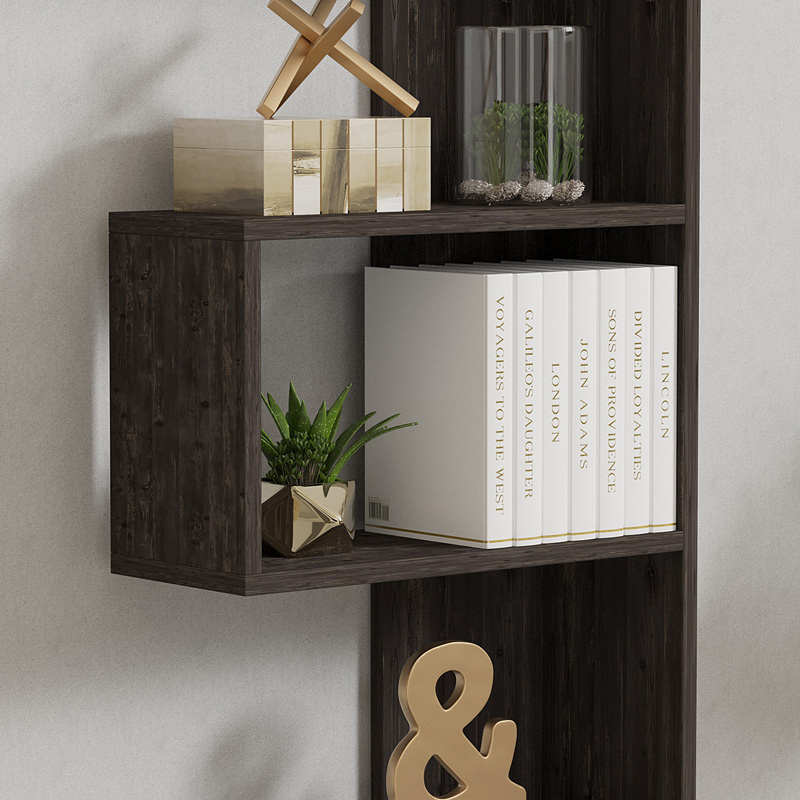Βιβλιοθήκη Cascade pakoworld σε σκούρο καρυδί απόχρωση 51.8x22x150εκ Βιβλιοθήκη Cascade pakoworld σε σκούρο καρυδί απόχρωση 51.8x22x150εκ