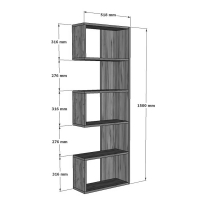 Βιβλιοθήκη Cascade pakoworld σε oak απόχρωση 51.8x22x150εκ Βιβλιοθήκη Cascade pakoworld σε oak απόχρωση 51.8x22x150εκ