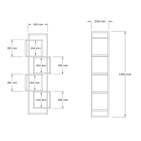 Βιβλιοθήκη Gridur pakoworld σε σκούρο καρυδί απόχρωση 44x29x140εκ Βιβλιοθήκη Gridur pakoworld σε σκούρο καρυδί απόχρωση 44x29x140εκ