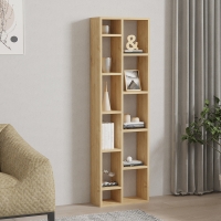 Βιβλιοθήκη Minicu pakoworld σε oak απόχρωση 44,4x19,6x150εκ Βιβλιοθήκη Minicu pakoworld σε oak απόχρωση 44,4x19,6x150εκ