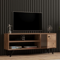 Έπιπλο τηλεόρασης Wison pakoworld σε sonoma απόχρωση 120x29x50εκ