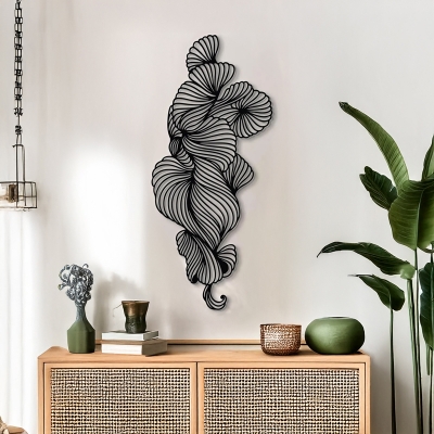 Διακοσμητικό τοίχου Bilem pakooworld μαύρο μεταλλικό 20x1,5x50εκ Διακοσμητικό τοίχου Bilem pakooworld μαύρο μεταλλικό 20x1,5x50εκ