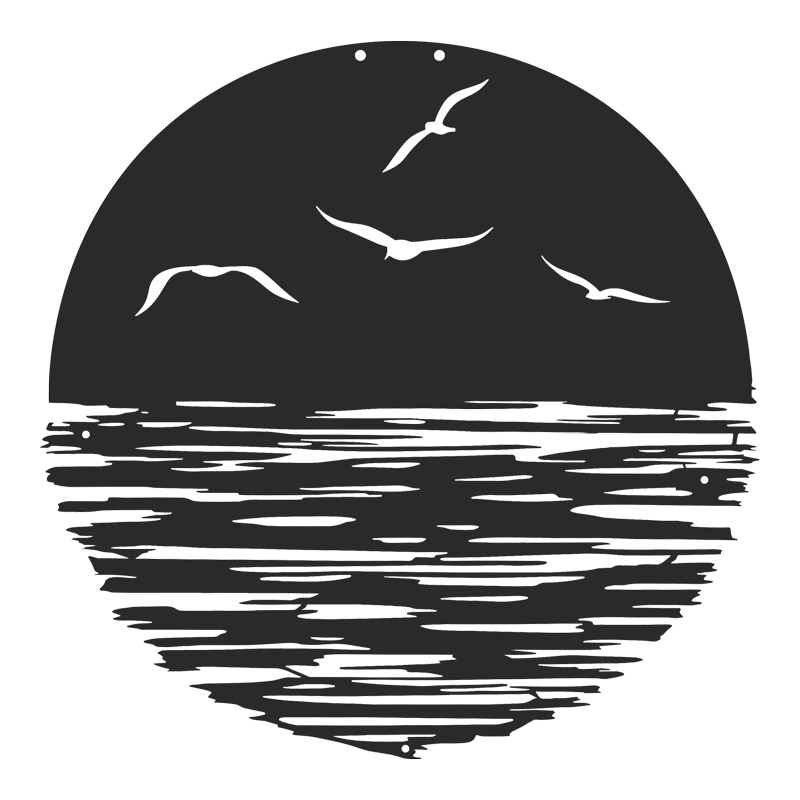 Διακοσμητικό τοίχου Seline pakooworld μαύρο μεταλλικό Φ40x1,5εκ