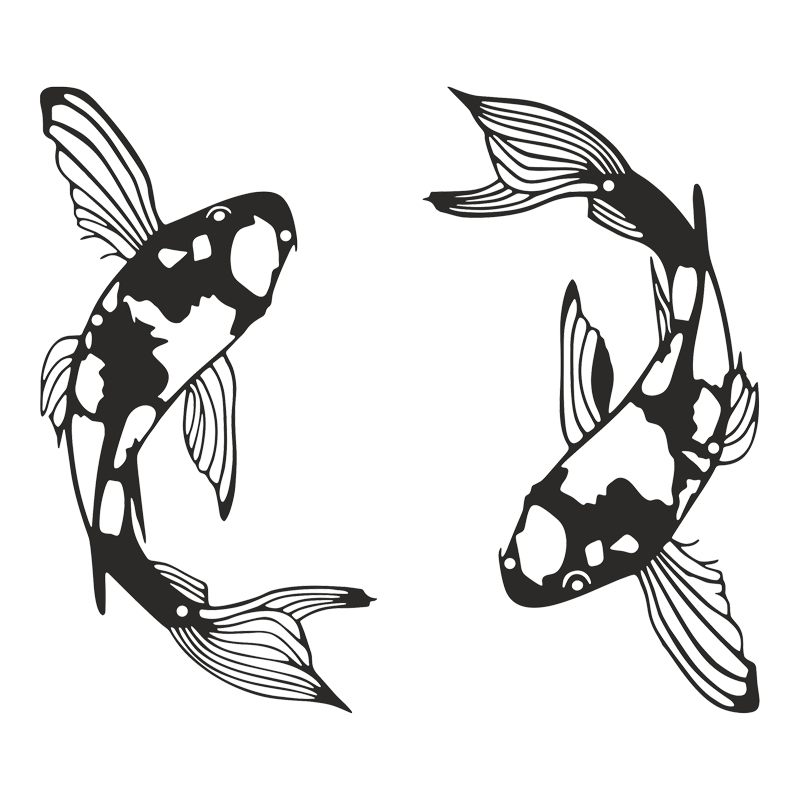 Διακοσμητικό τοίχου Konda pakooworld σετ 2τεμ μαύρο μεταλλικό 17x1,5x32εκ