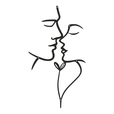 Διακοσμητικό τοίχου Lovia pakooworld μαύρο μεταλλικό 28x1,5x50εκ